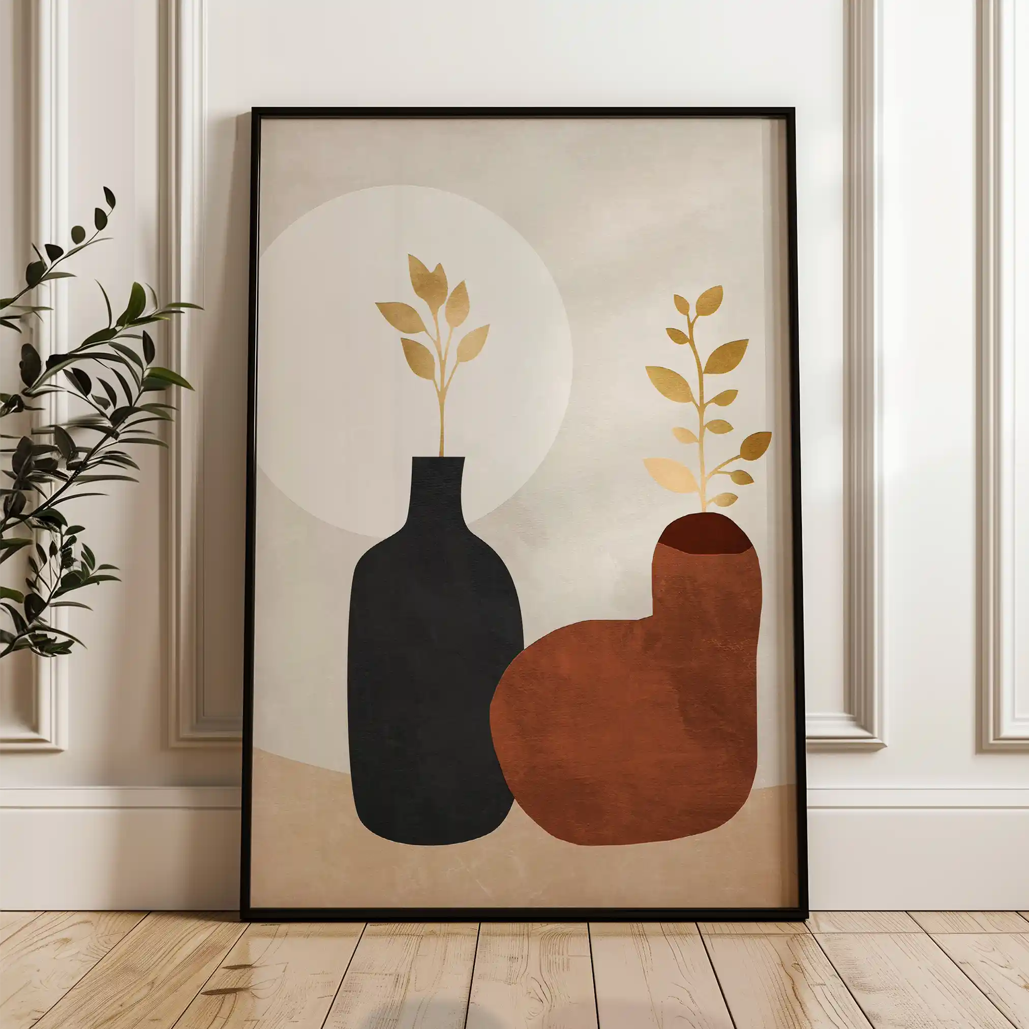 Boho 084 Canvas Art 60 x 40 cm / Black