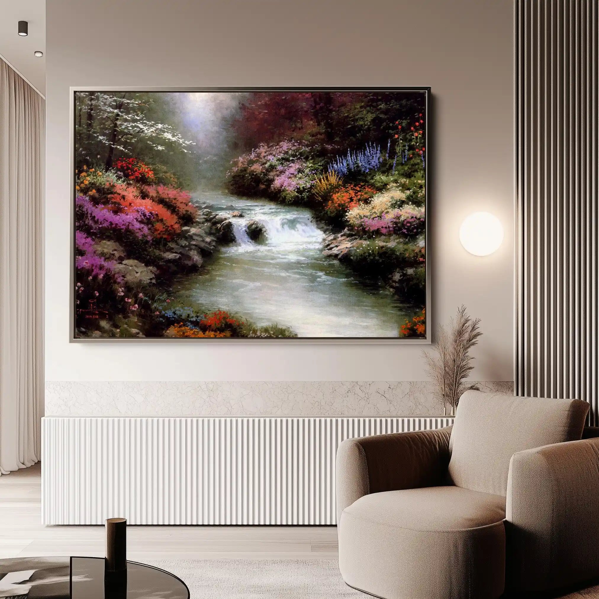 Landscape 084 Canvas Art 60 x 40 cm / Black