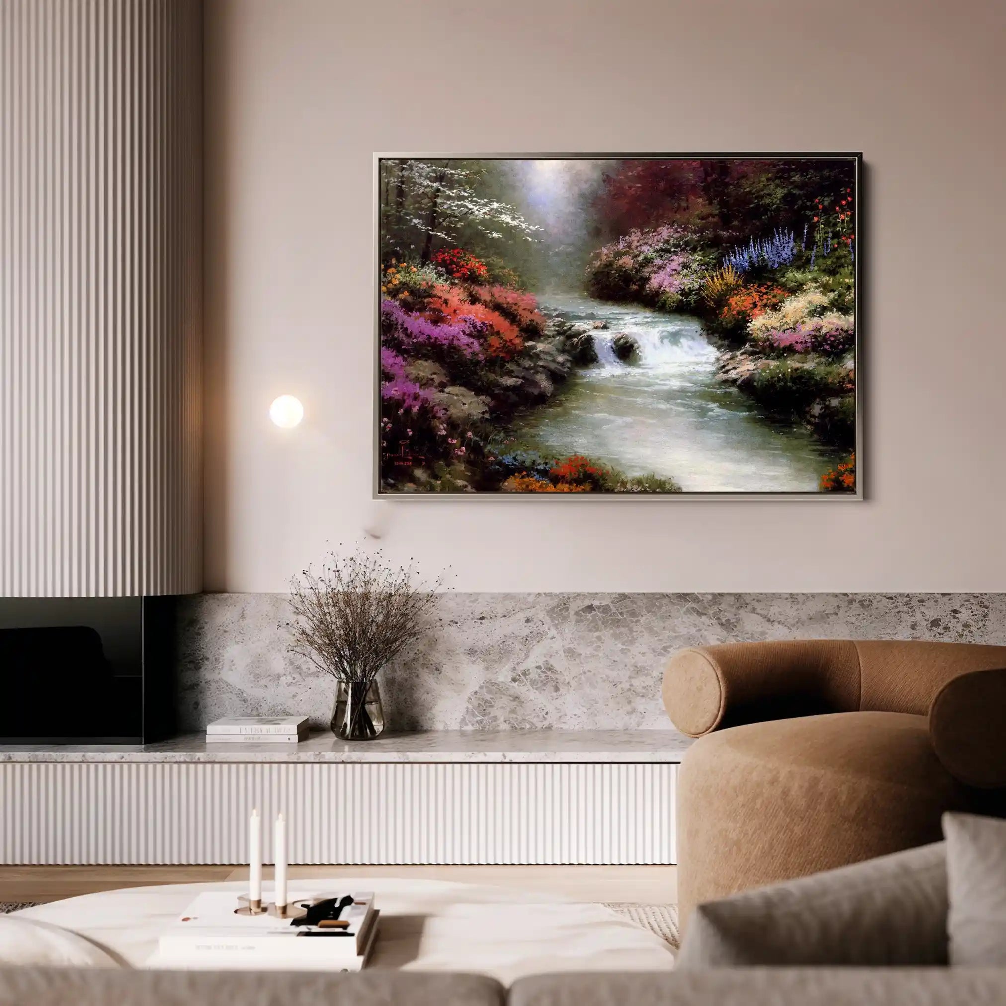 Landscape 084 Canvas Art 60 x 40 cm / Black