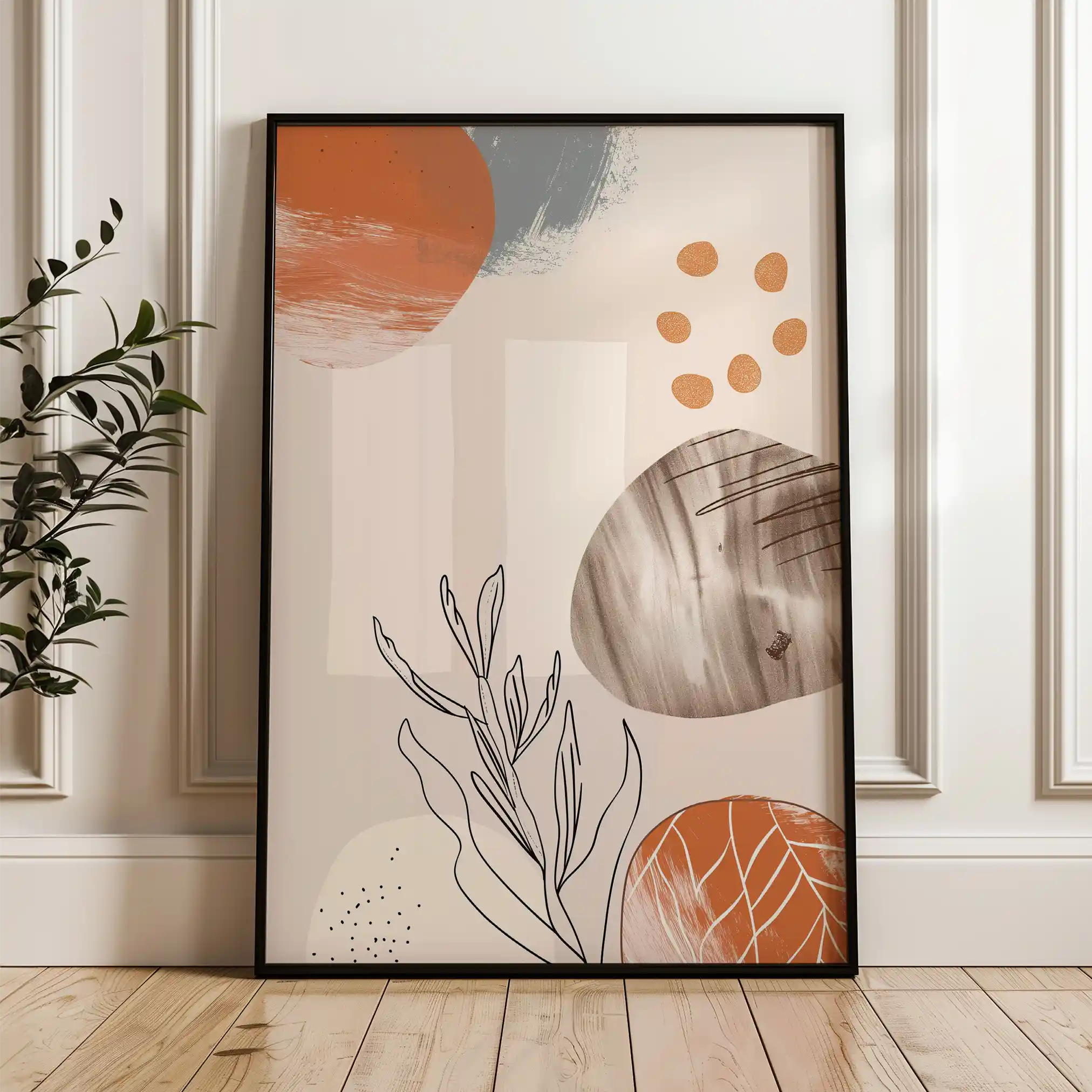 Boho 085 Canvas Art 60 x 40 cm / Black