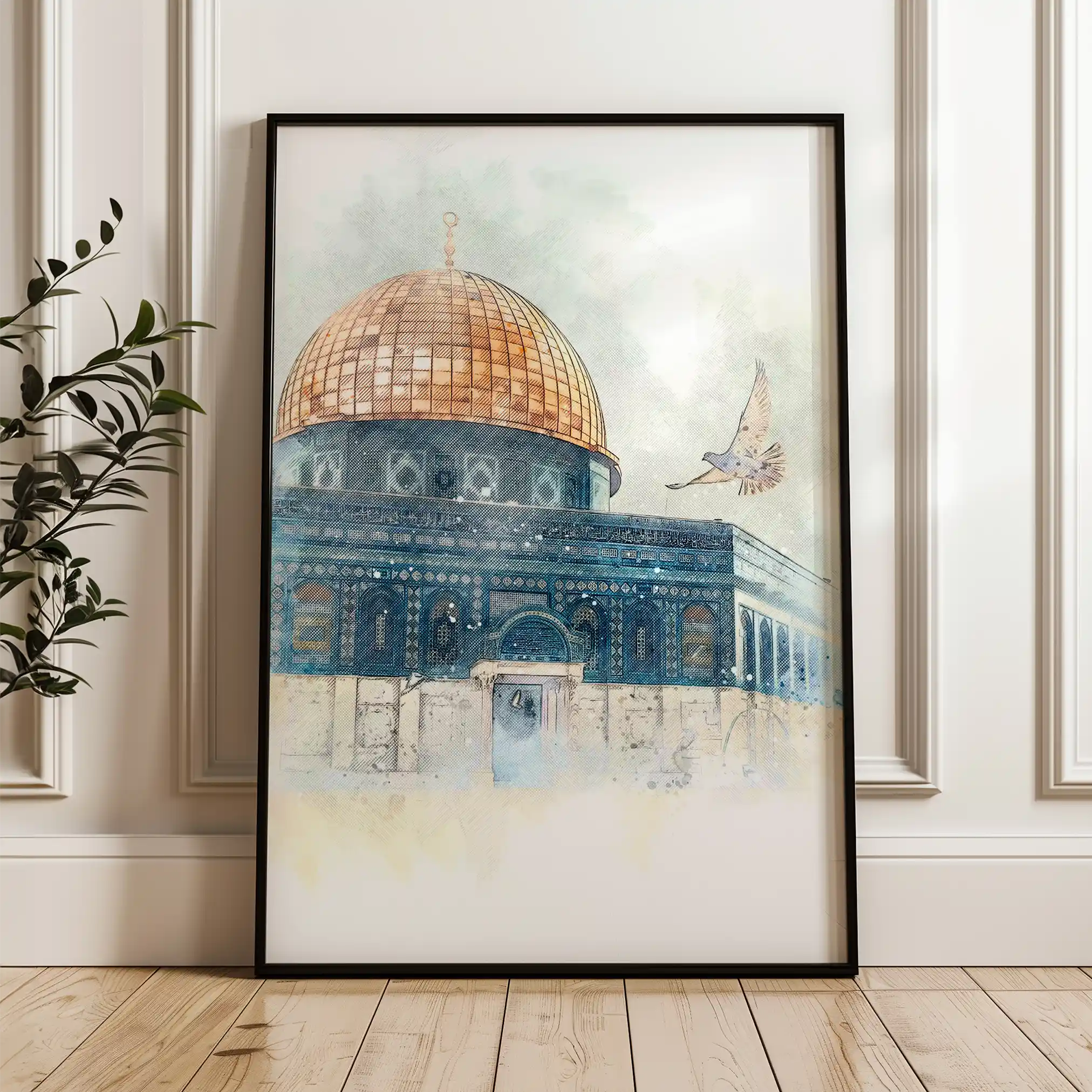Palestine 086 Canvas Art 60 x 40 cm / Black