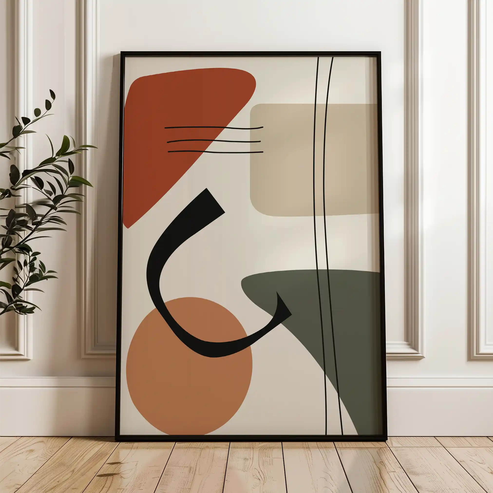 Boho 089 Canvas Art 60 x 40 cm / Black