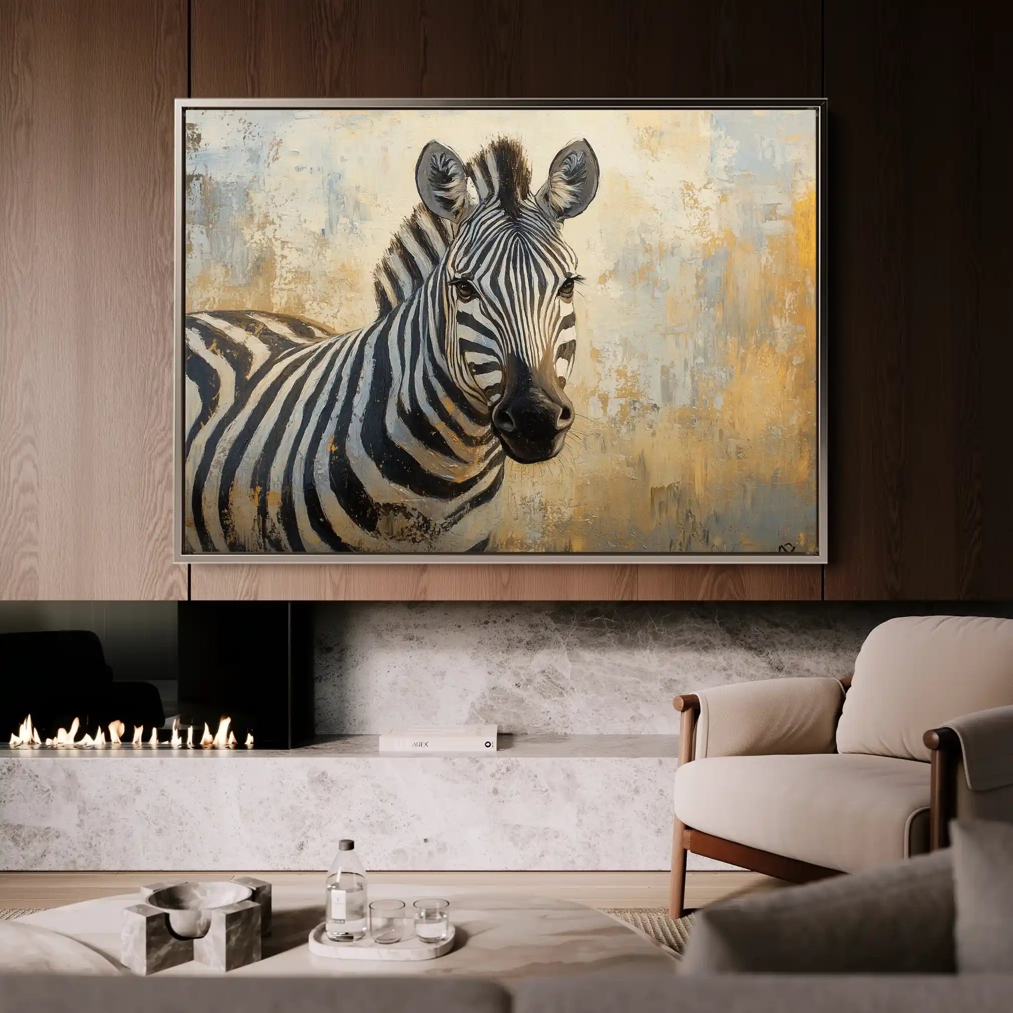 Animals 090 Canvas Art 60 x 40 cm / Black