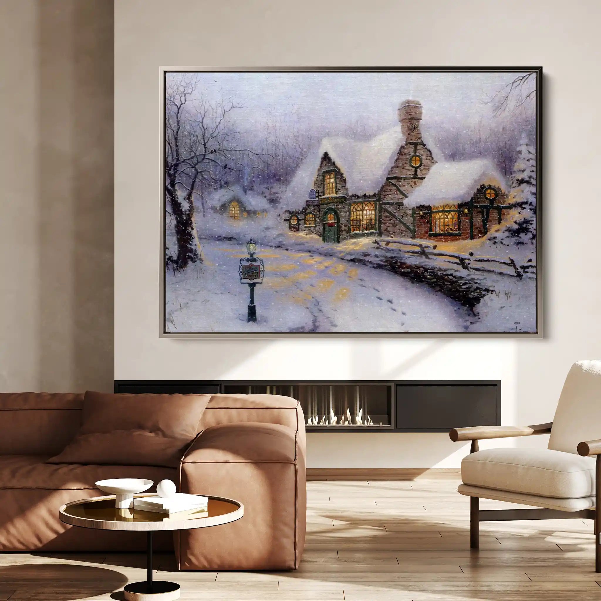 Landscape 090 Canvas Art 60 x 40 cm / Black