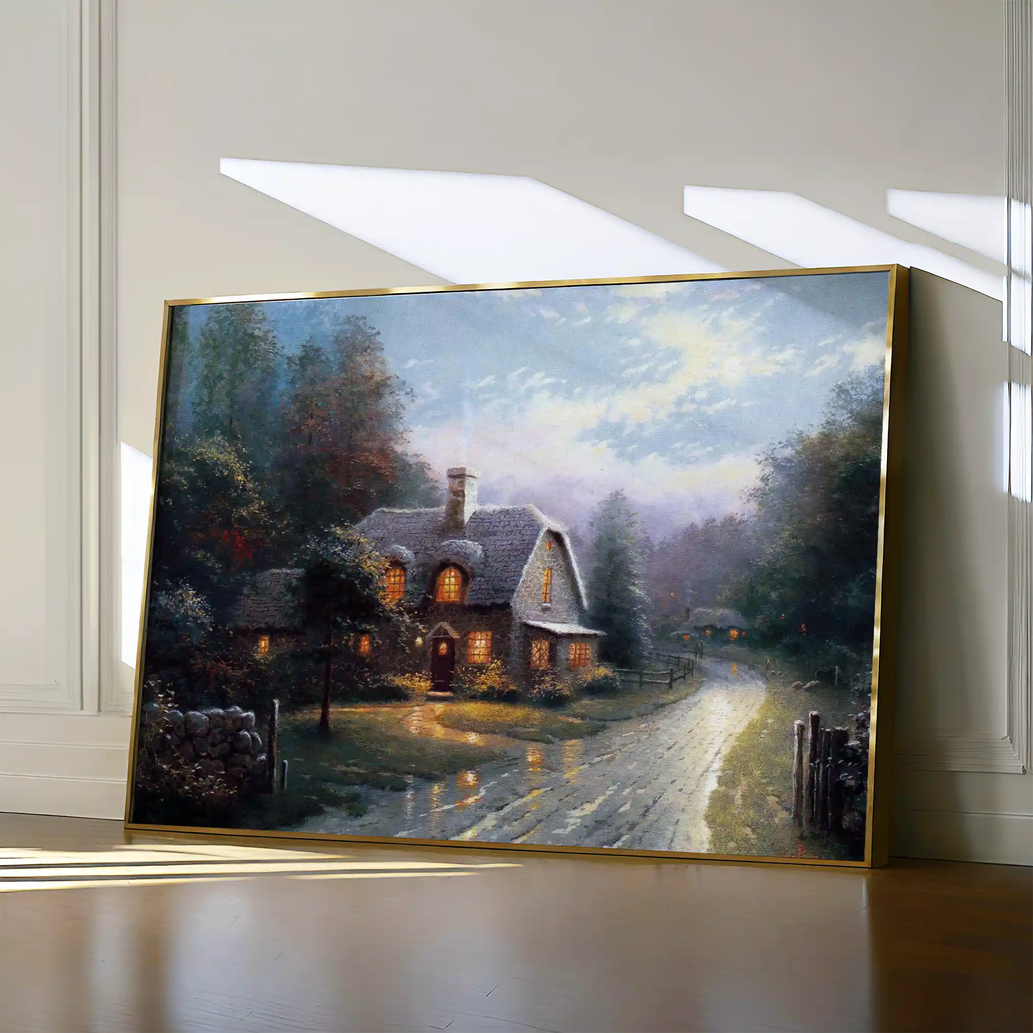 Landscape 092 Canvas Art 60 x 40 cm / Black