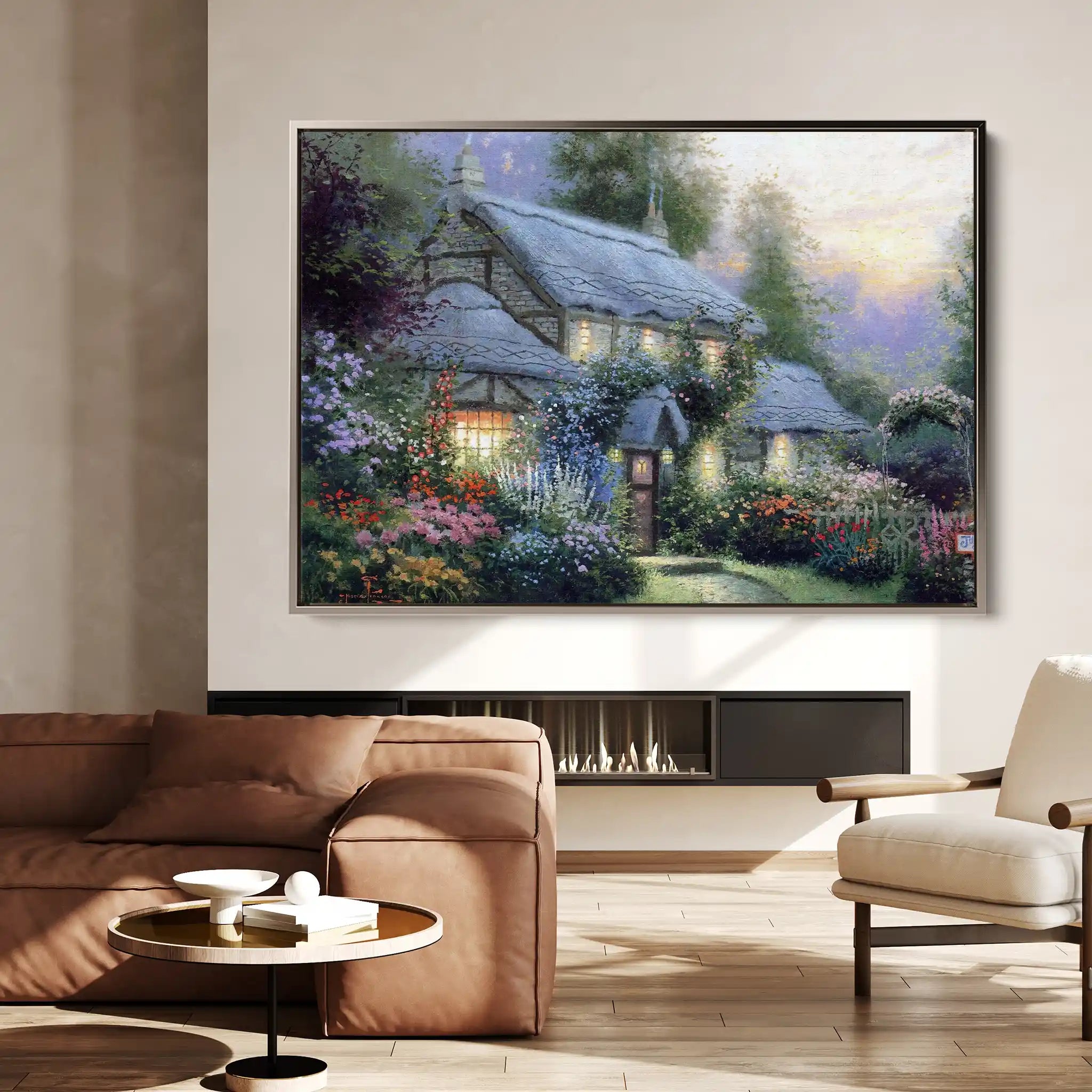 Landscape 093 Canvas Art 60 x 40 cm / Black
