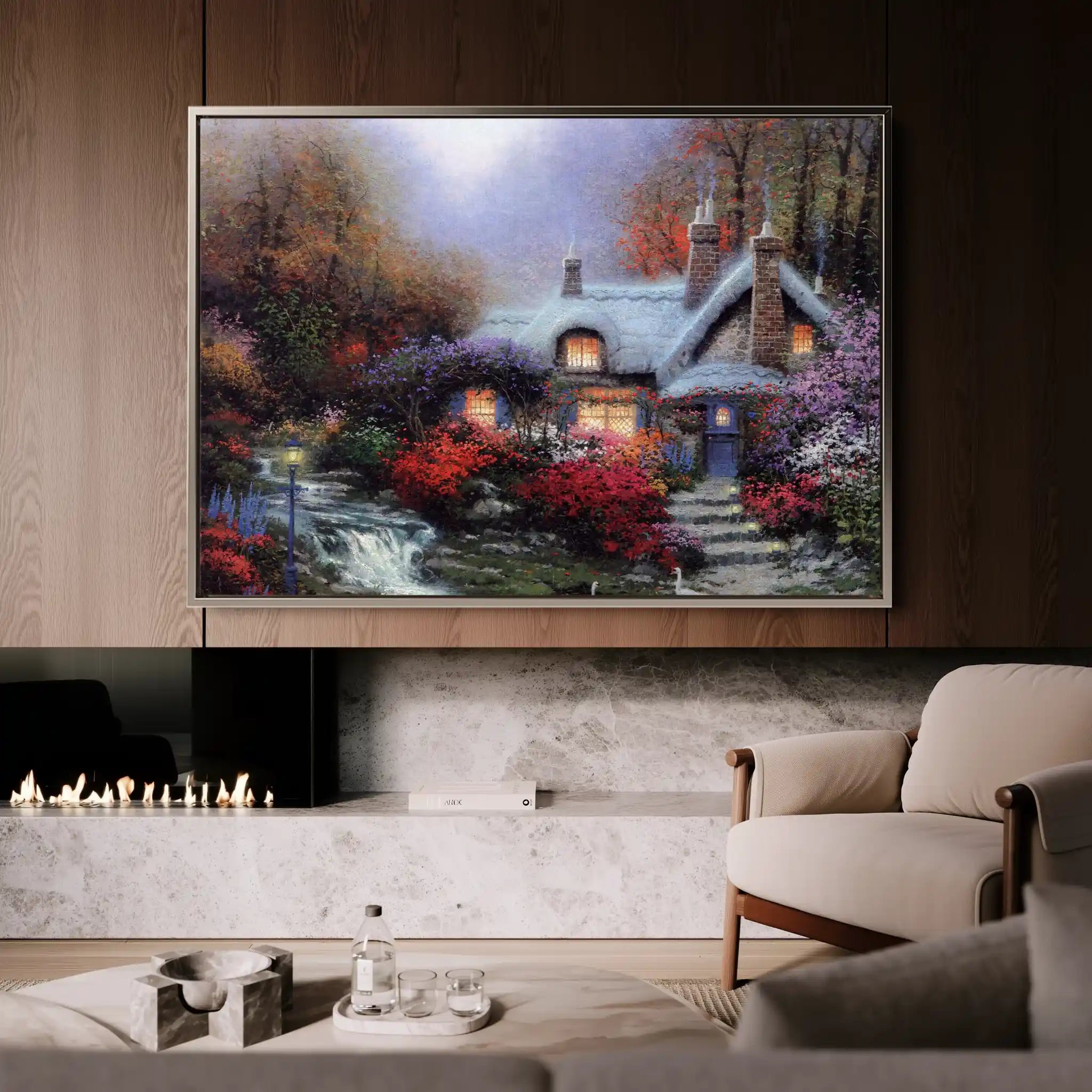 Landscape 095 Canvas Art 60 x 40 cm / Black