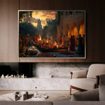 Orientalist 096 Canvas Art 60 x 40 cm / Black