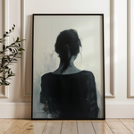 Portrait 096 Canvas Art 60 x 40 cm / Black