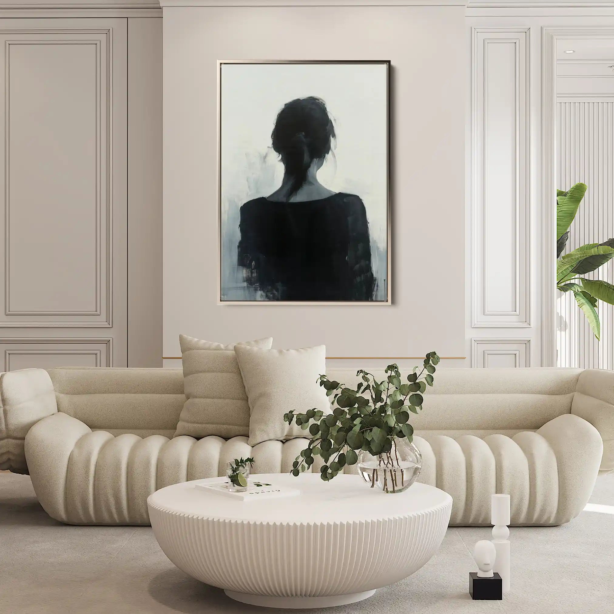 Portrait 096 Canvas Art 60 x 40 cm / Black