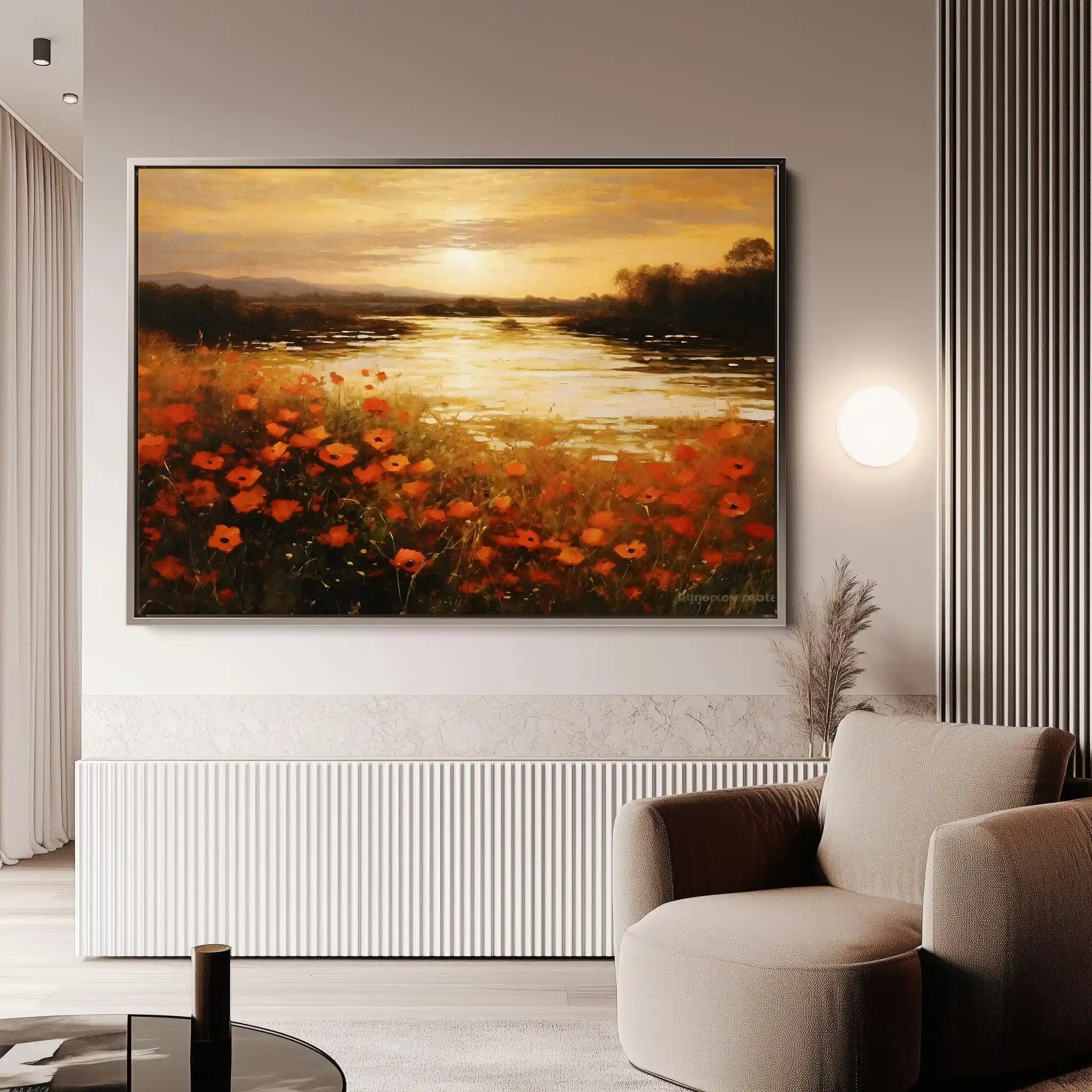 Landscape 097 Canvas Art 60 x 40 cm / Black
