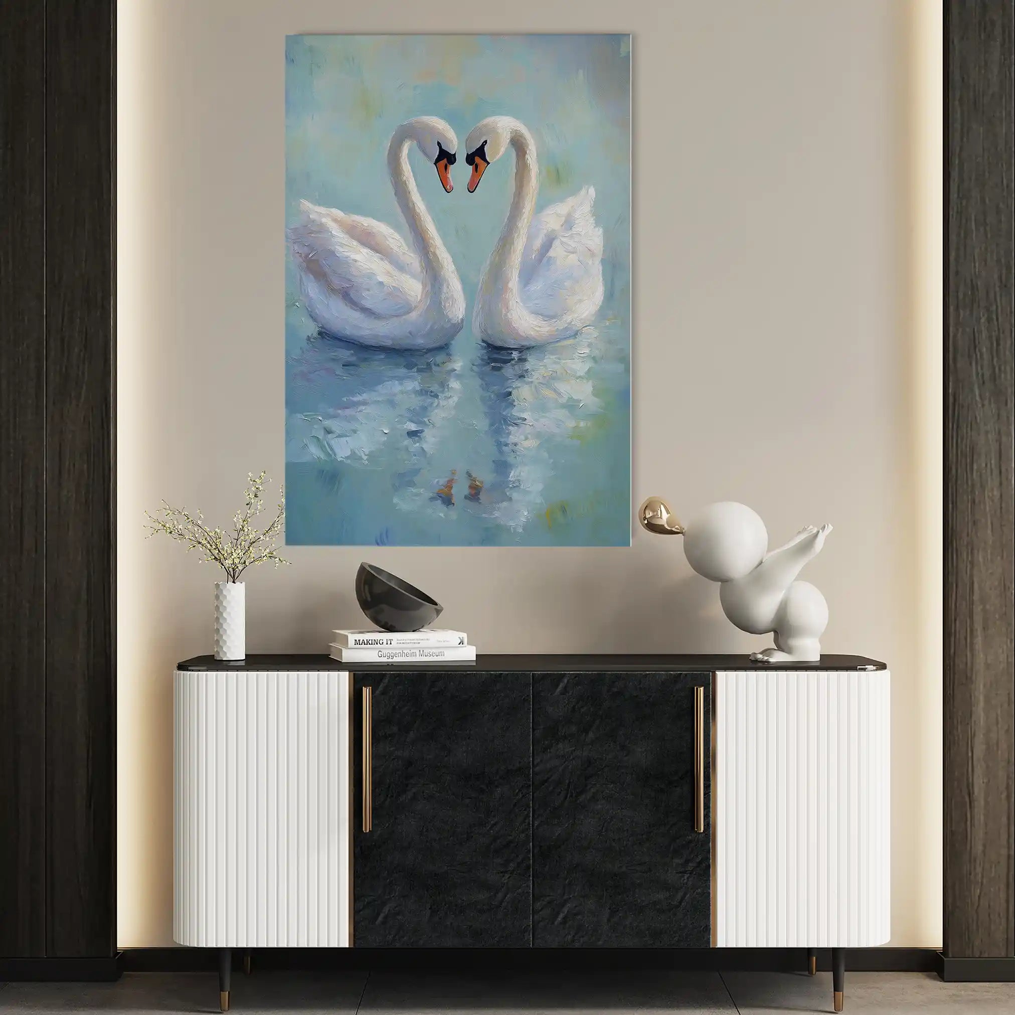 Animals 098 Canvas Art 60 x 40 cm / Black