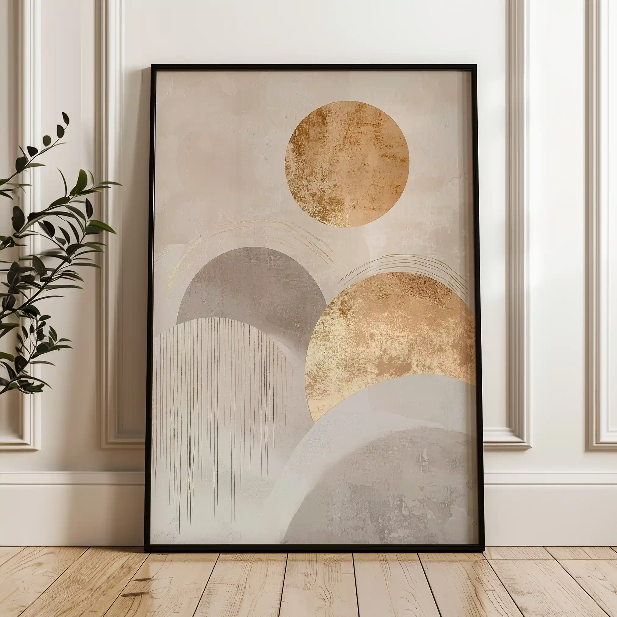 Boho 099 Canvas Art 60 x 40 cm / Black