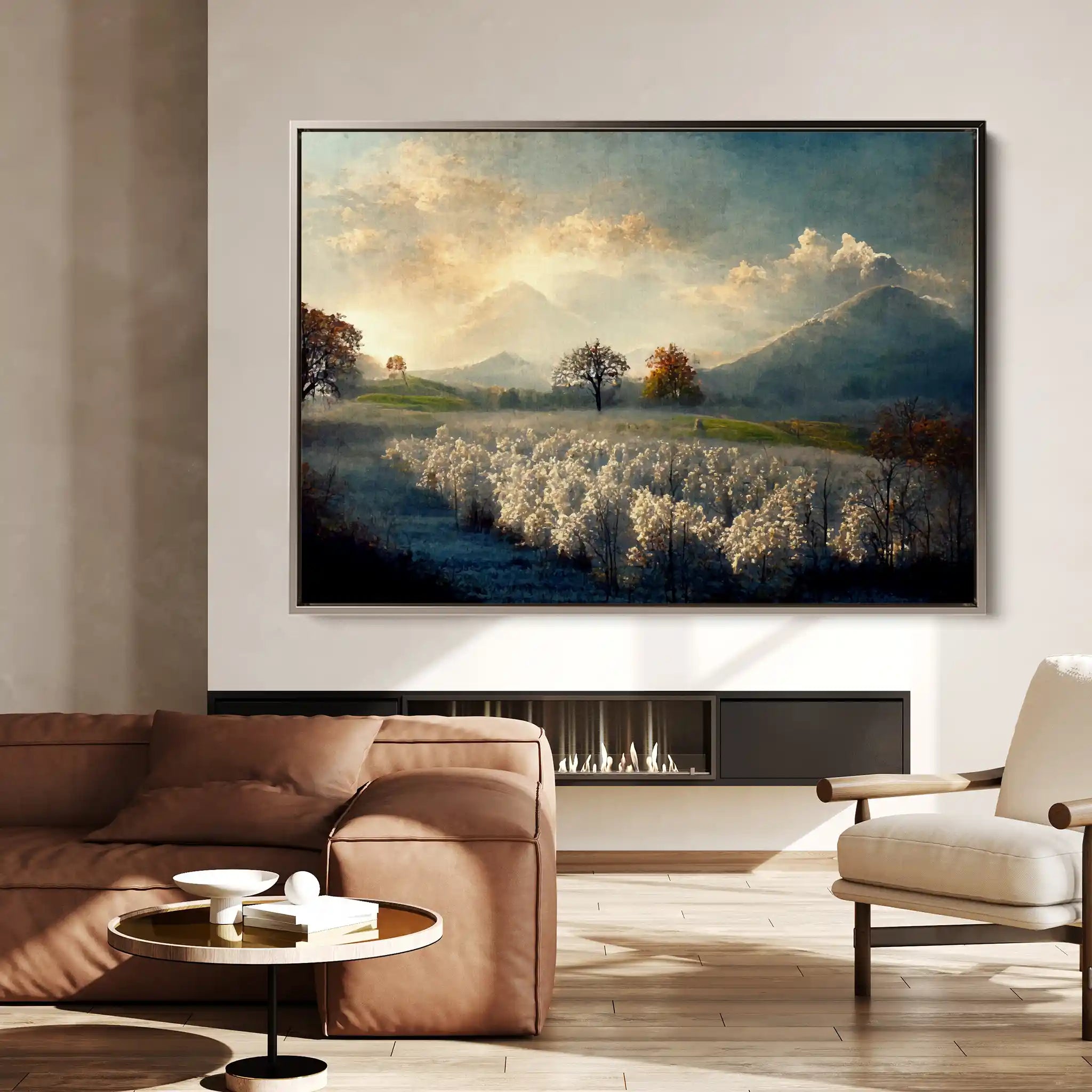 Landscape 099 Canvas Art 60 x 40 cm / Black