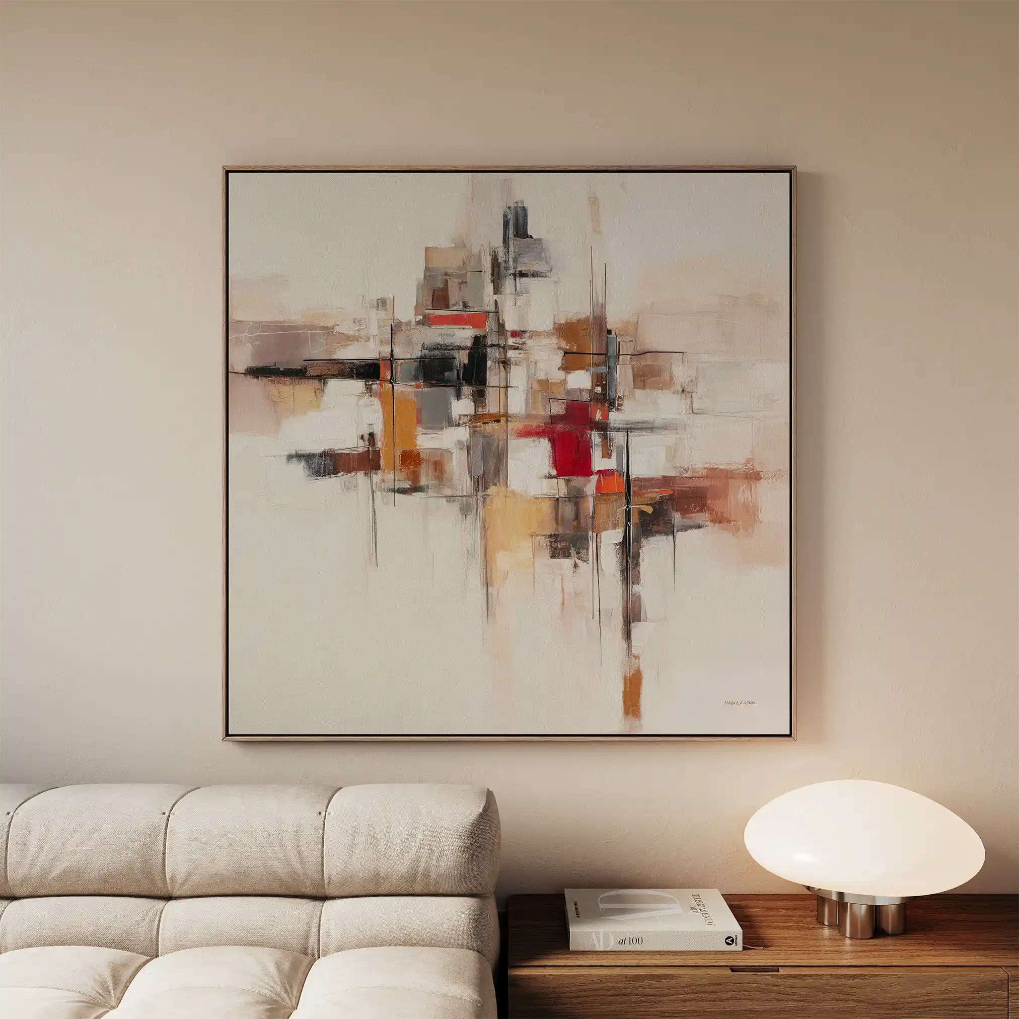 Abstract 1000 Canvas Art 60 x 60 cm / Black