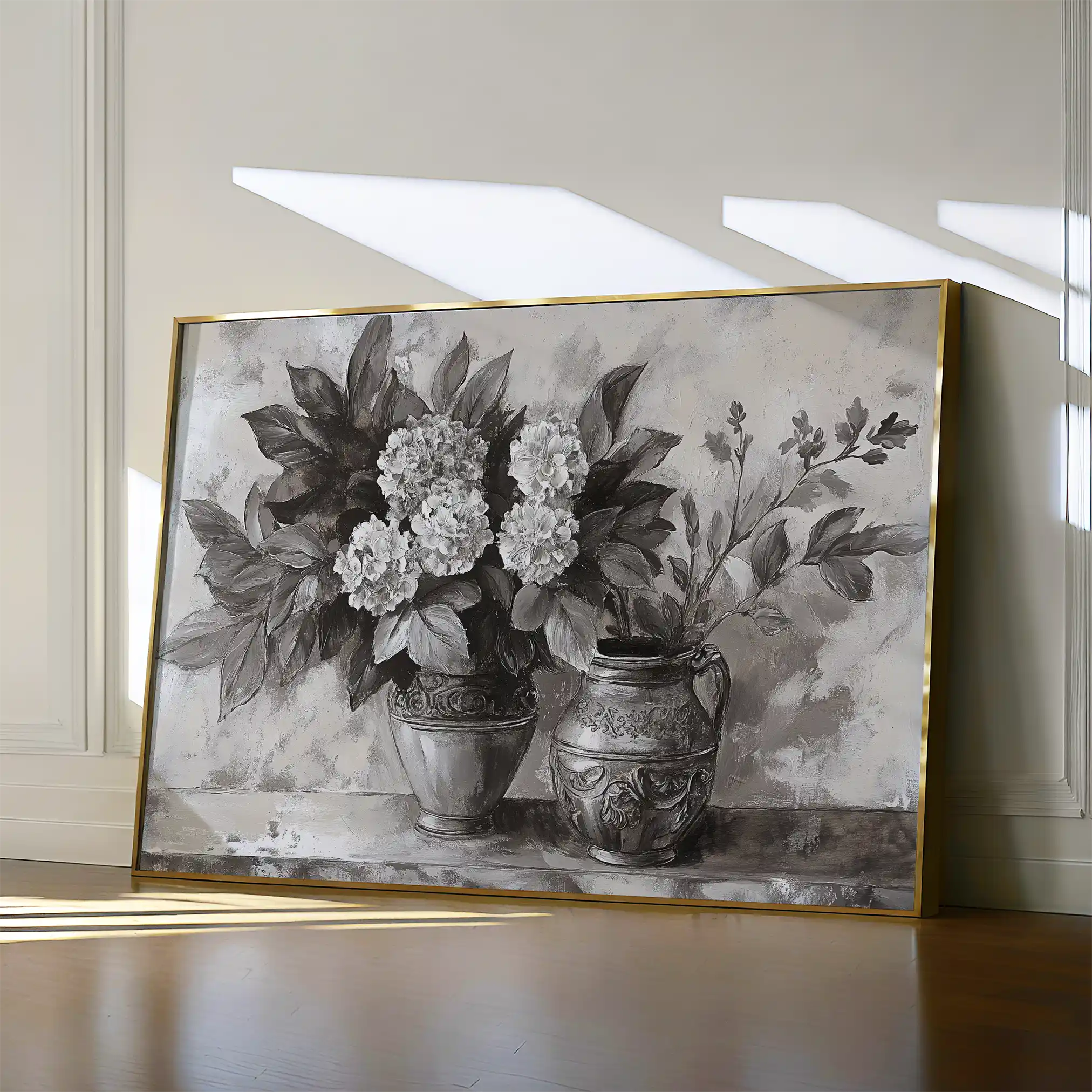 Floral 1001 Canvas Art 60 x 40 cm / Black