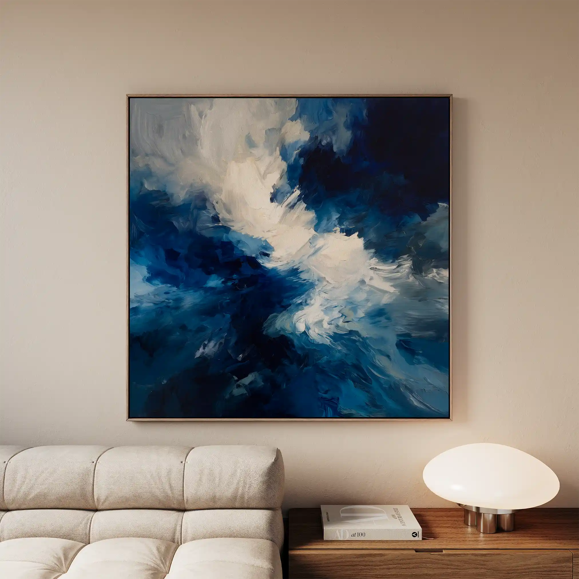 Abstract 1003 Canvas Art 60 x 60 cm / Black