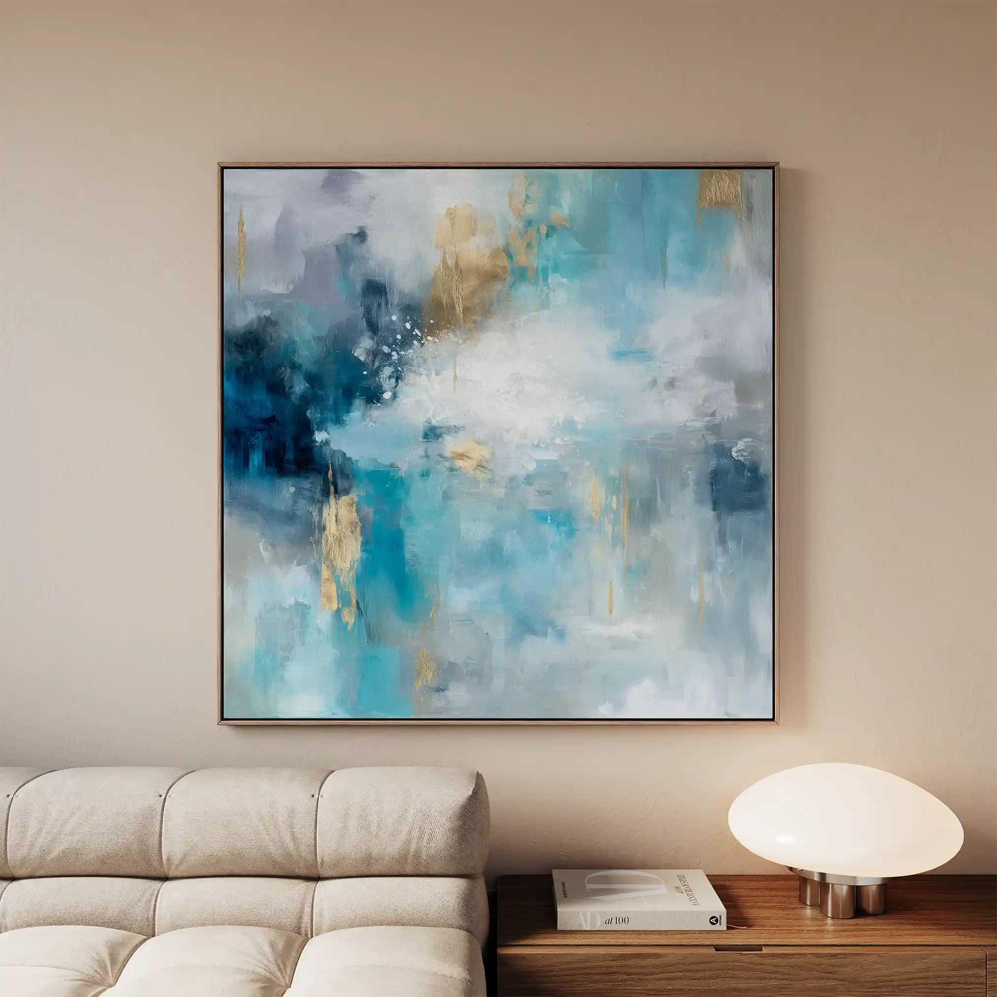 Abstract 1009 Canvas Art 60 x 60 cm / Black
