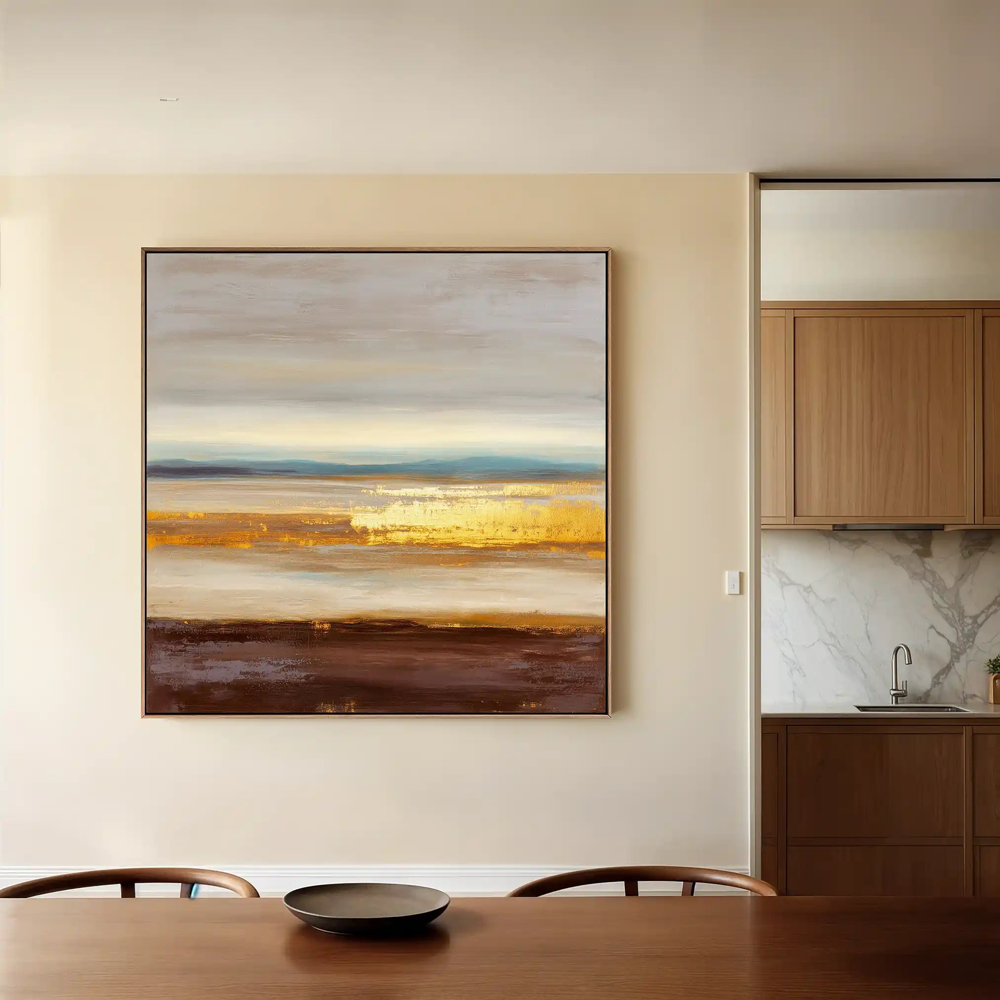 Abstract 1010 Canvas Art 60 x 60 cm / Black