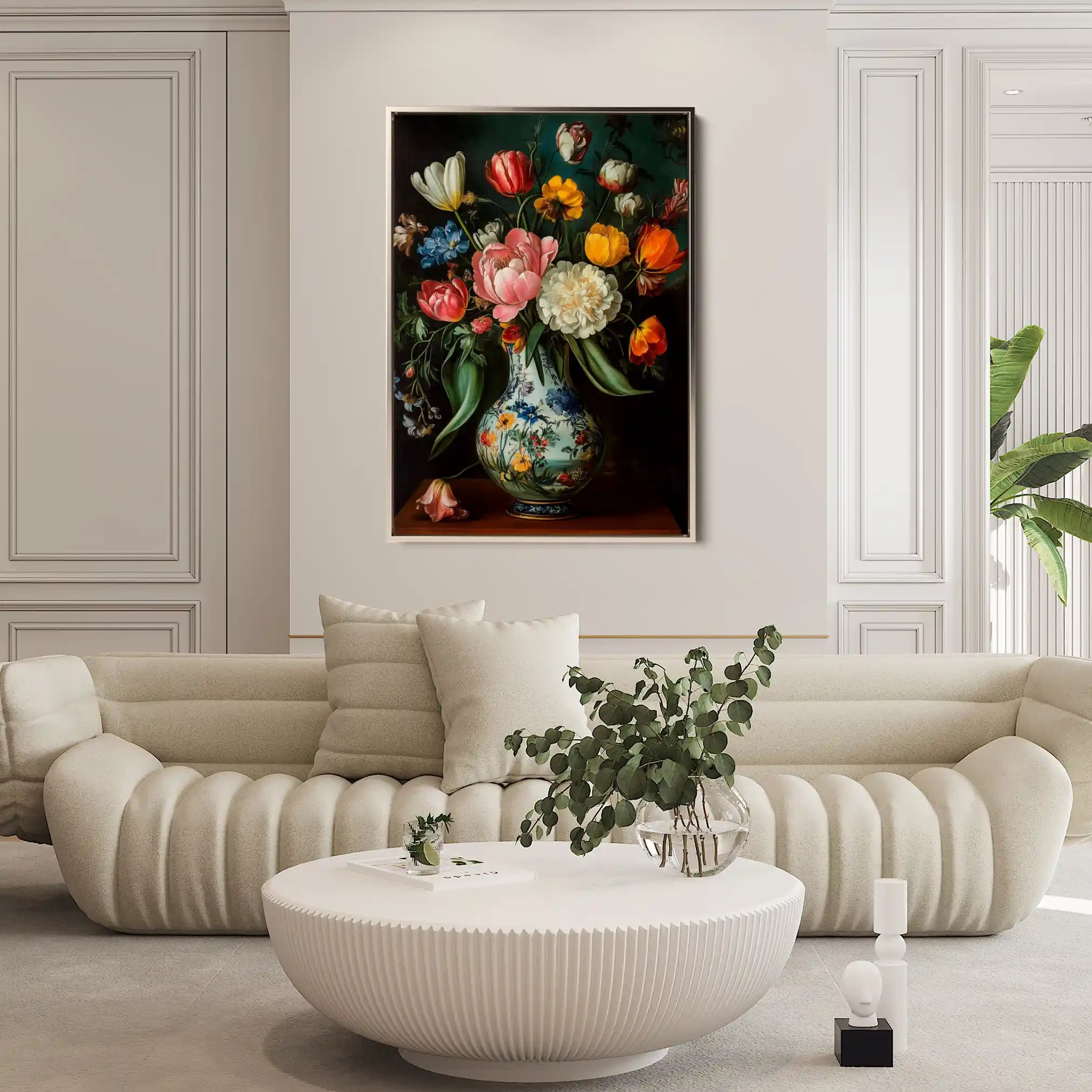 Floral 1012 Canvas Art 60 x 40 cm / Black