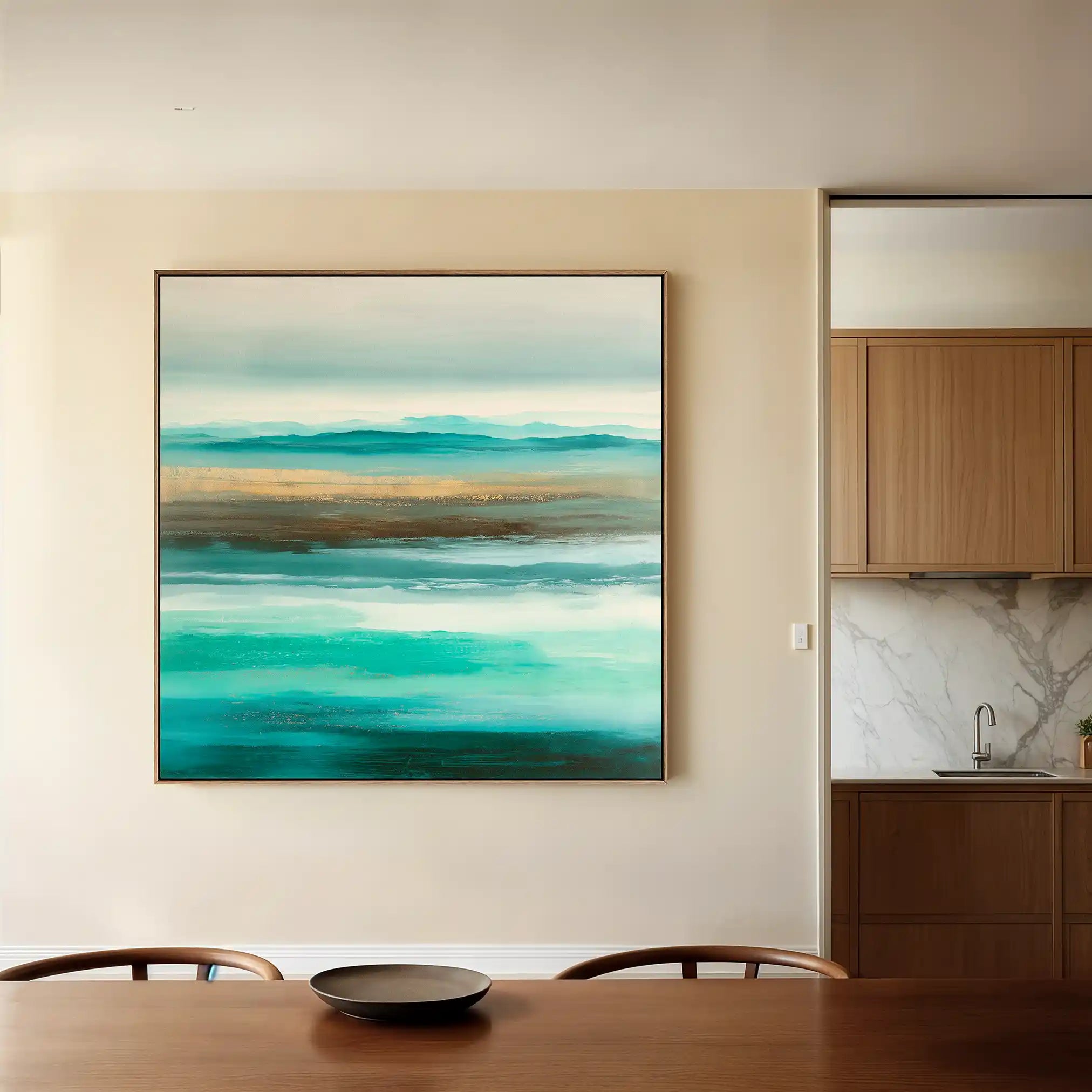 Abstract 1013 Canvas Art 60 x 60 cm / Black