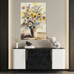 Floral 1015 Canvas Art 60 x 40 cm / Black
