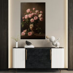 Floral 1018 Canvas Art 60 x 40 cm / Black