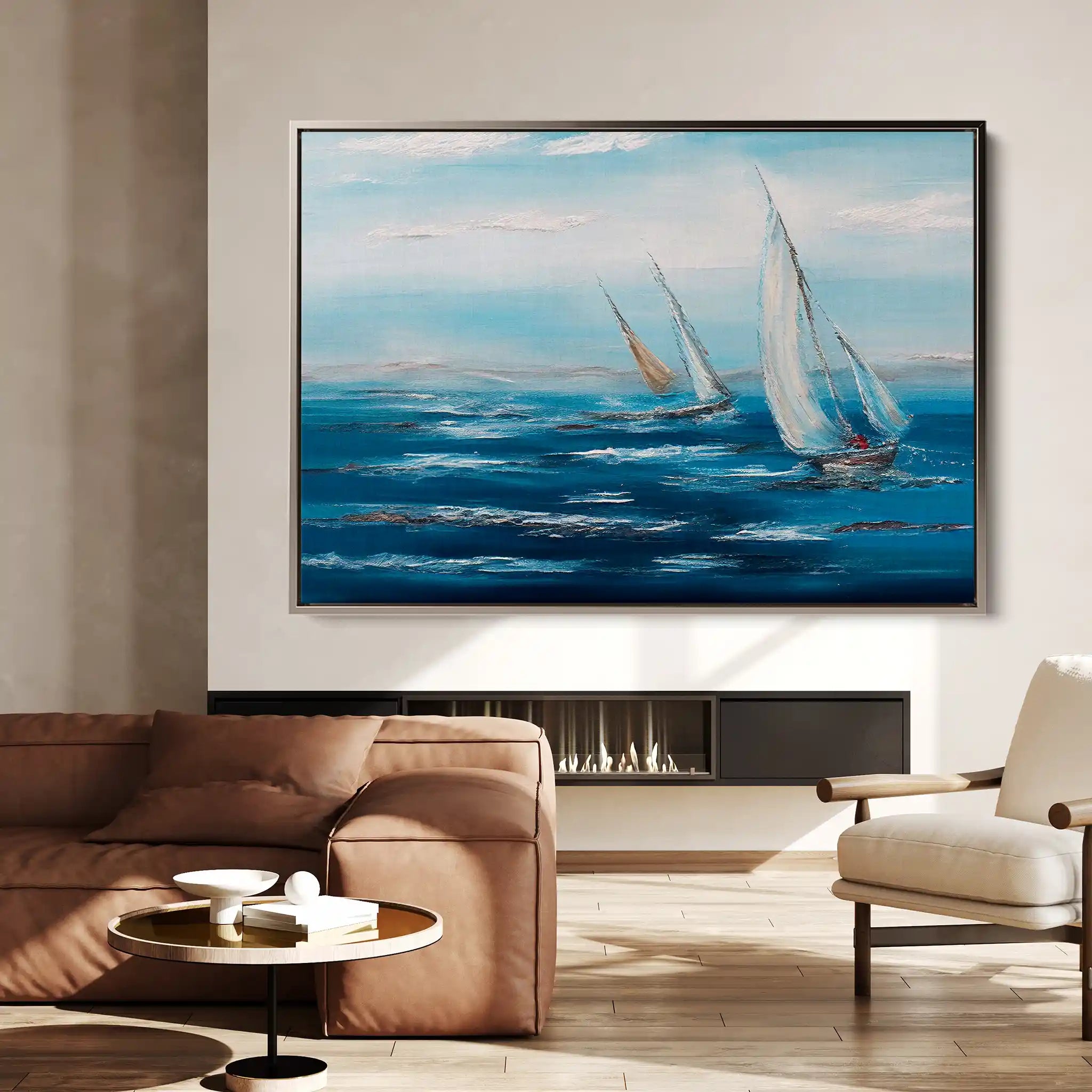 Landscape 102 Canvas Art 60 x 40 cm / Black