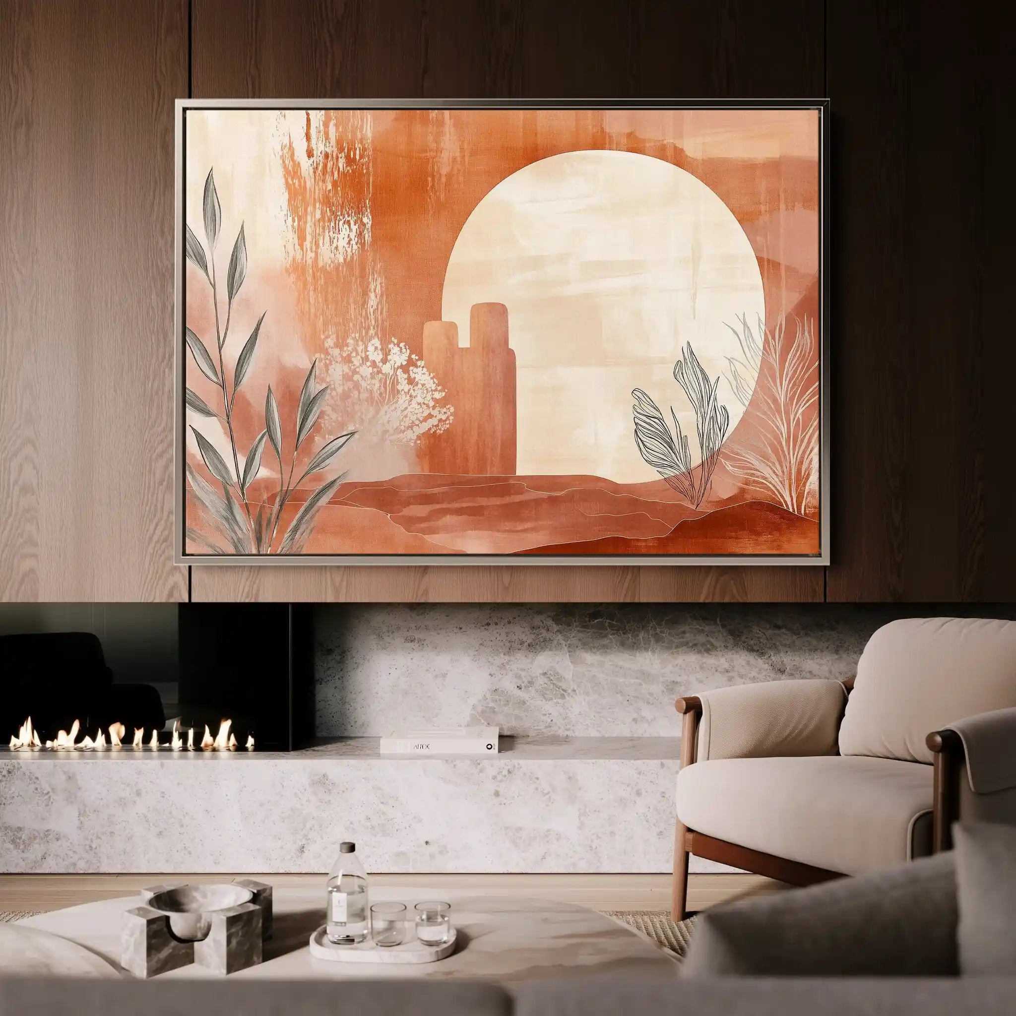 Boho 103 Canvas Art 60 x 40 cm / Black