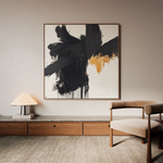 Abstract 1056 Canvas Art 60 x 60 cm / Black