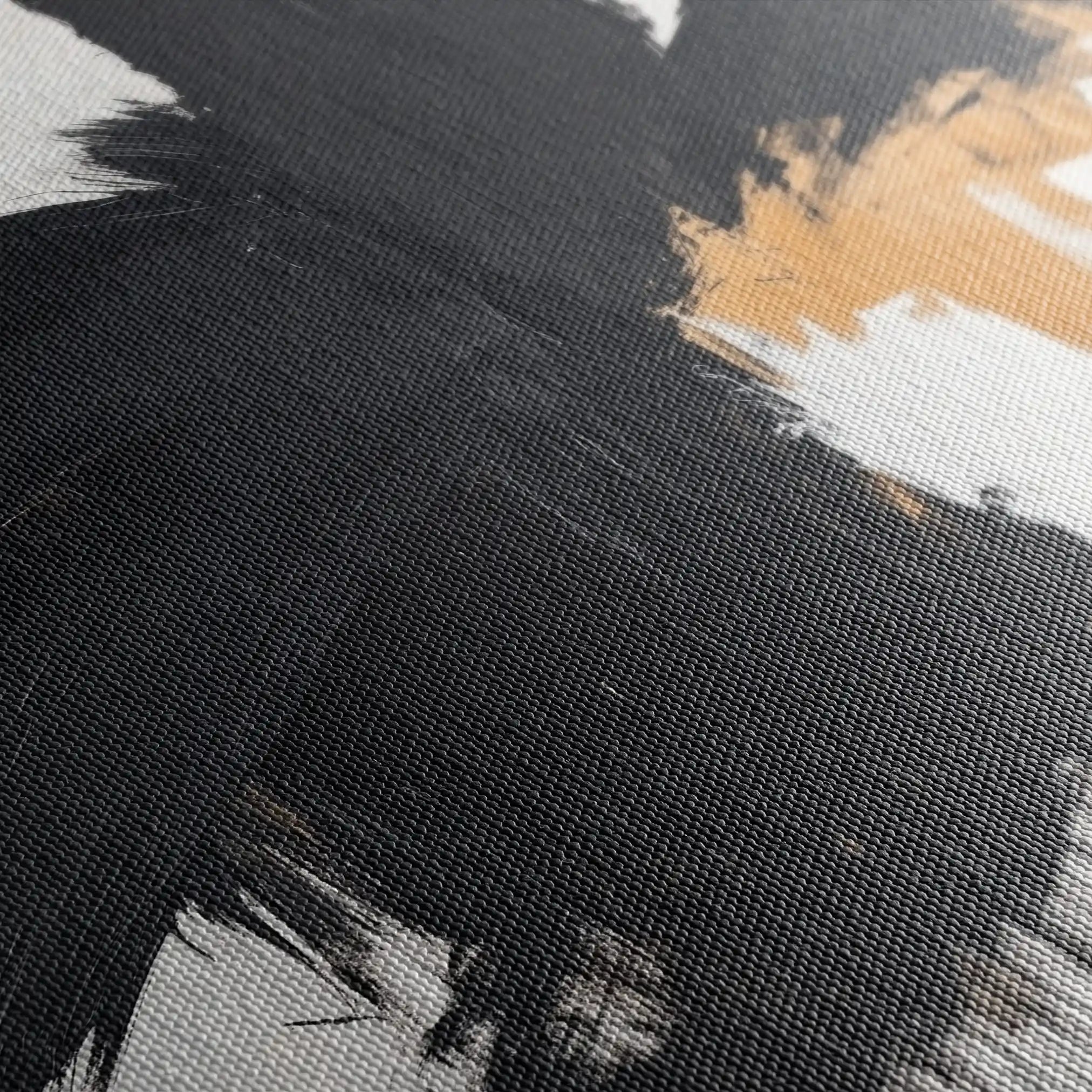 Abstract 1056 Canvas Art 60 x 60 cm / Black