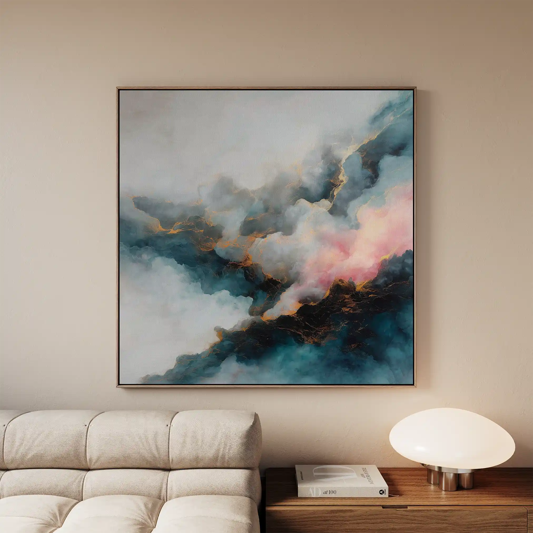 Abstract 1057 Canvas Art 60 x 60 cm / Black