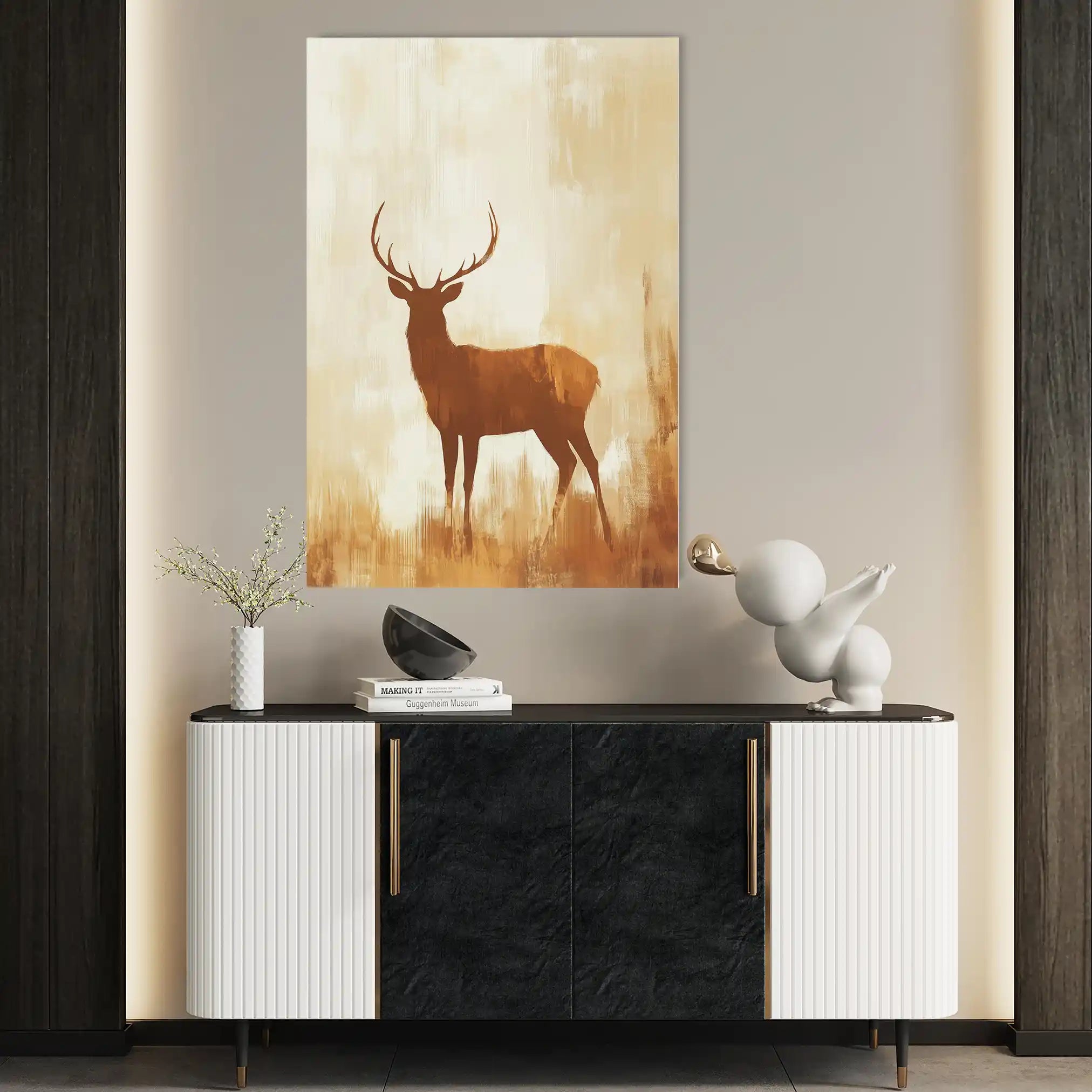 Animals 107 Canvas Art 60 x 40 cm / Black