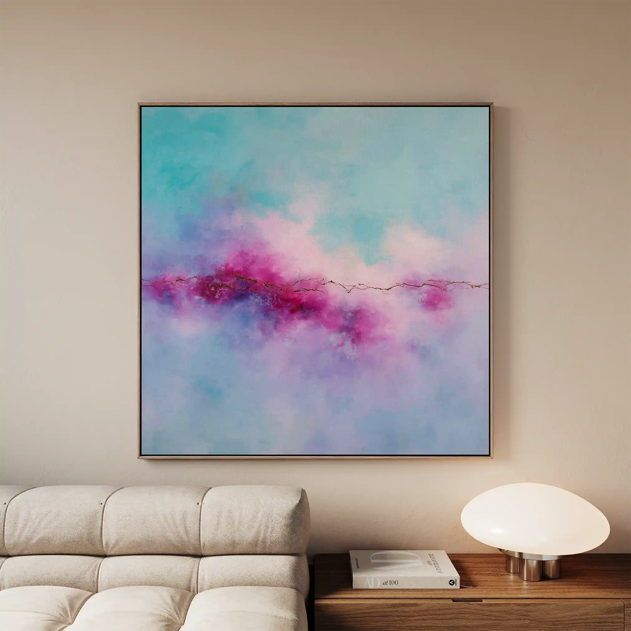 Abstract 1070 Canvas Art 60 x 60 cm / Black