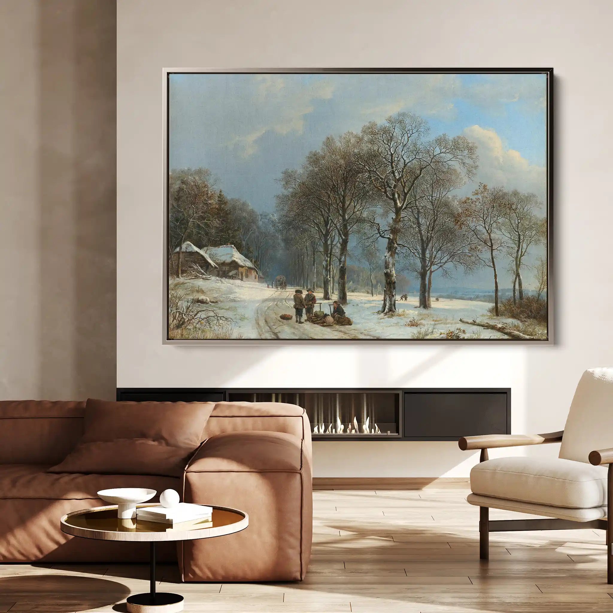 Landscape 108 Canvas Art 60 x 40 cm / Black