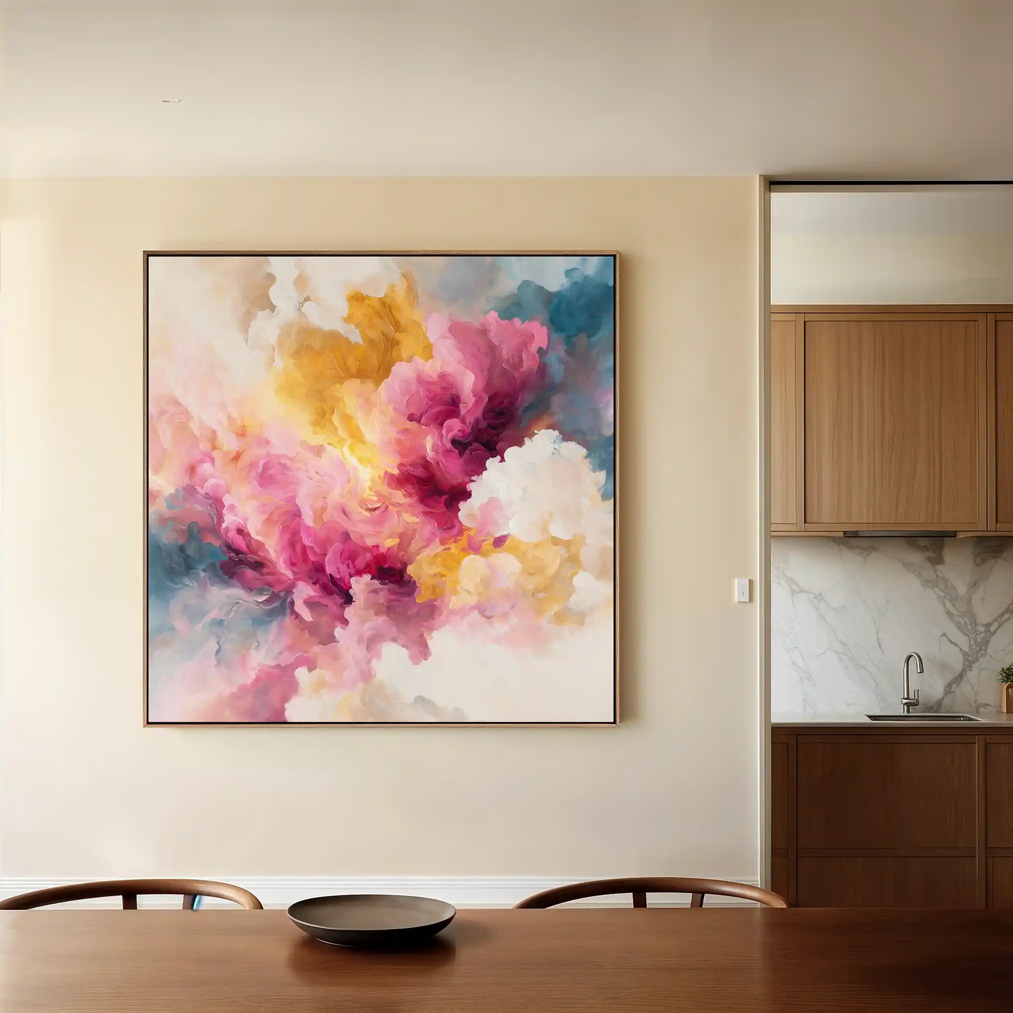 Abstract 1080 Canvas Art 60 x 60 cm / Black