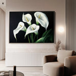 Floral 1091 Canvas Art 60 x 40 cm / Black