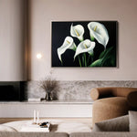 Floral 1091 Canvas Art 60 x 40 cm / Black