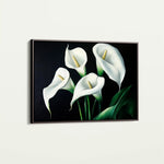 Floral 1091 Canvas Art 60 x 40 cm / Black