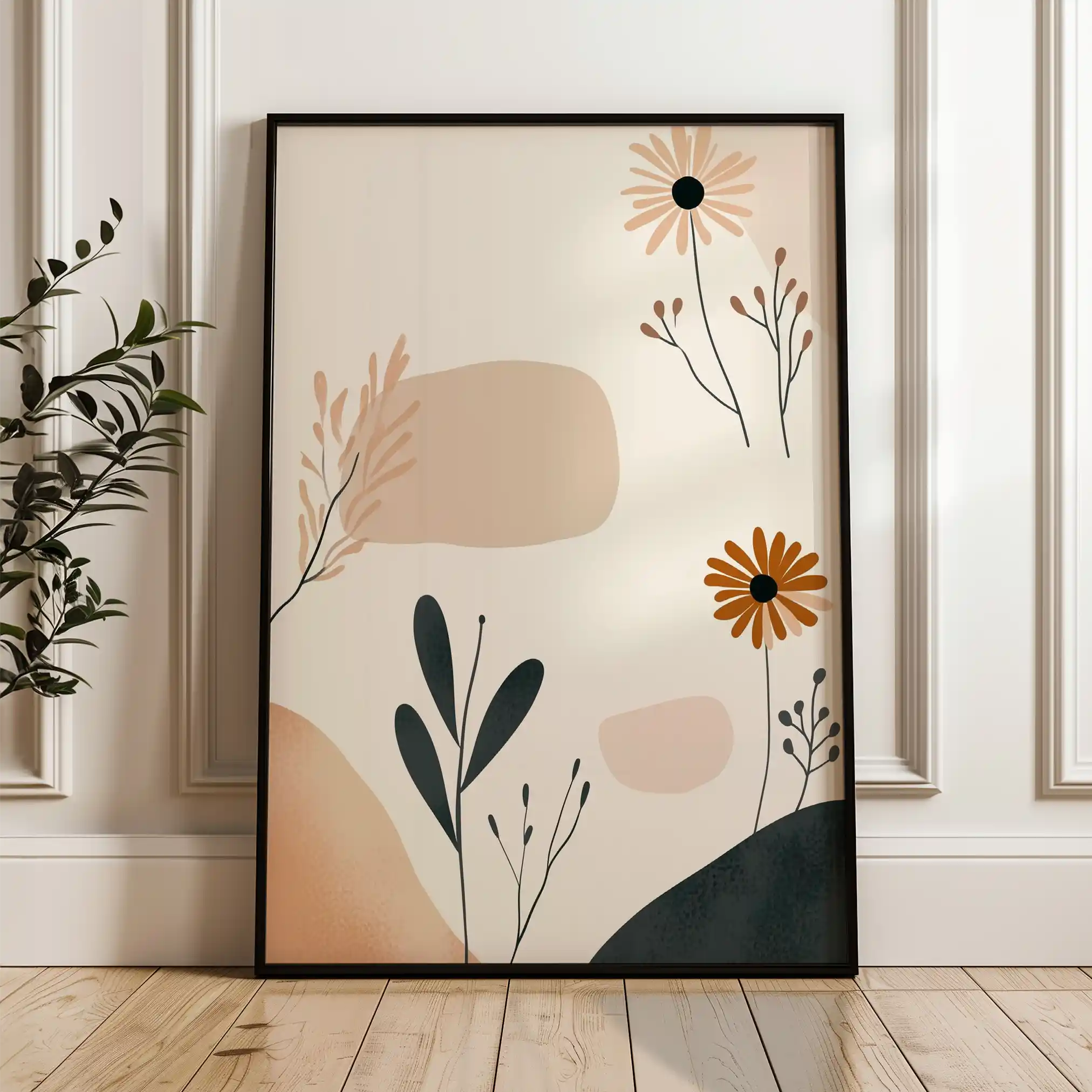 Boho 110 Canvas Art 60 x 40 cm / Black