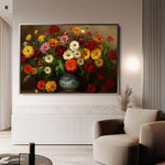 Floral 1105 Canvas Art 60 x 40 cm / Black
