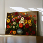 Floral 1105 Canvas Art 60 x 40 cm / Black
