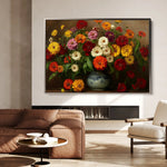 Floral 1105 Canvas Art 60 x 40 cm / Black