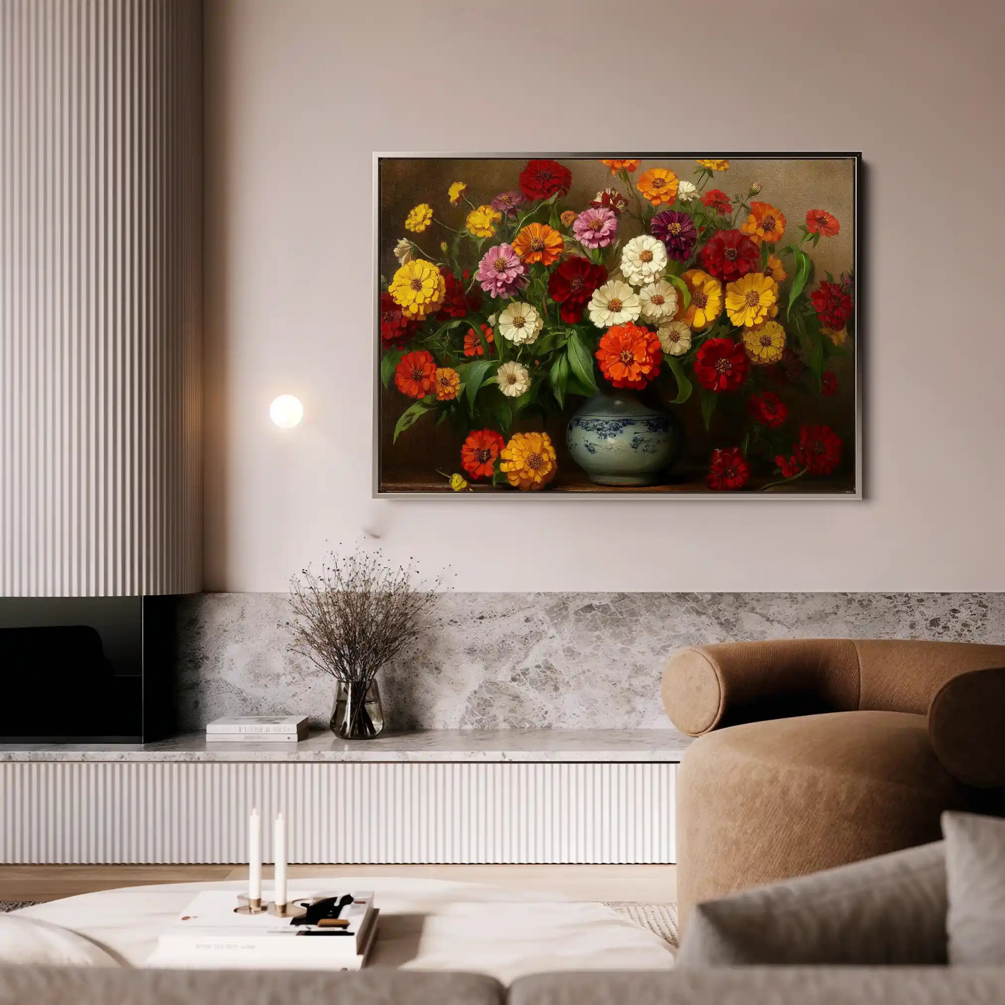 Floral 1105 Canvas Art 60 x 40 cm / Black