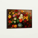 Floral 1105 Canvas Art 60 x 40 cm / Black