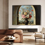 Floral 1108 Canvas Art 60 x 40 cm / Black