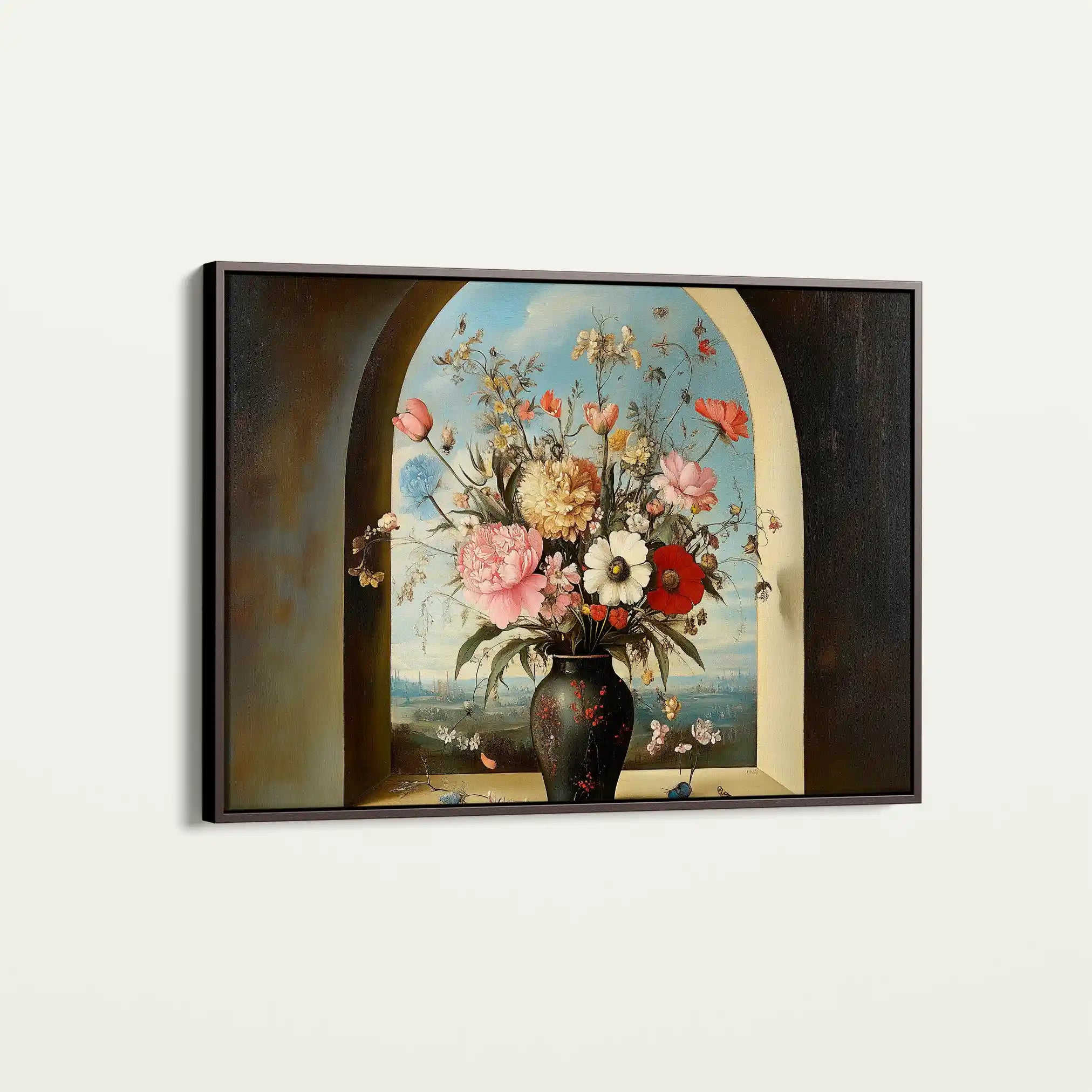 Floral 1108 Canvas Art 60 x 40 cm / Black