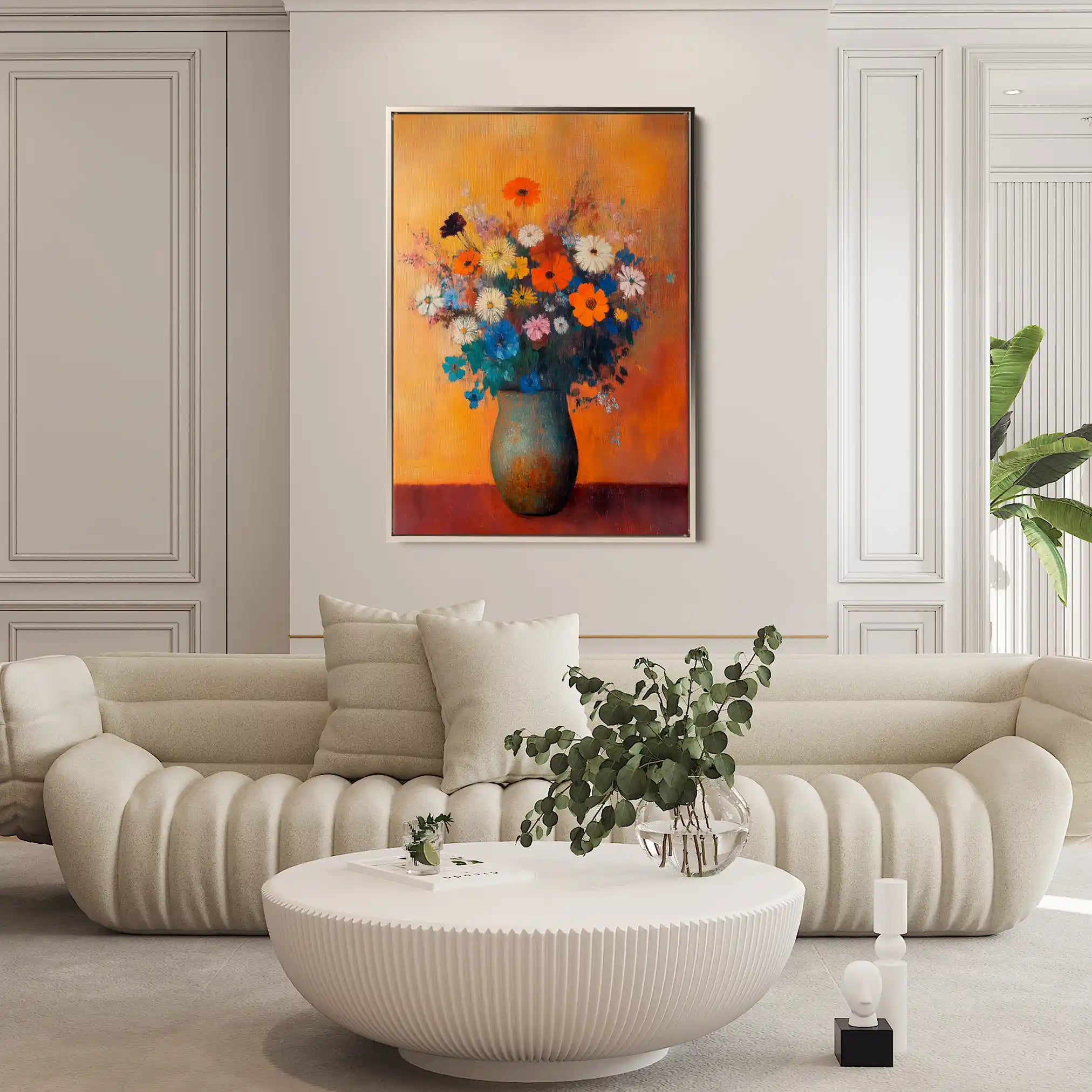 Floral 1126 Canvas Art 60 x 40 cm / Black