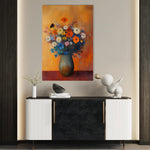 Floral 1126 Canvas Art 60 x 40 cm / Black