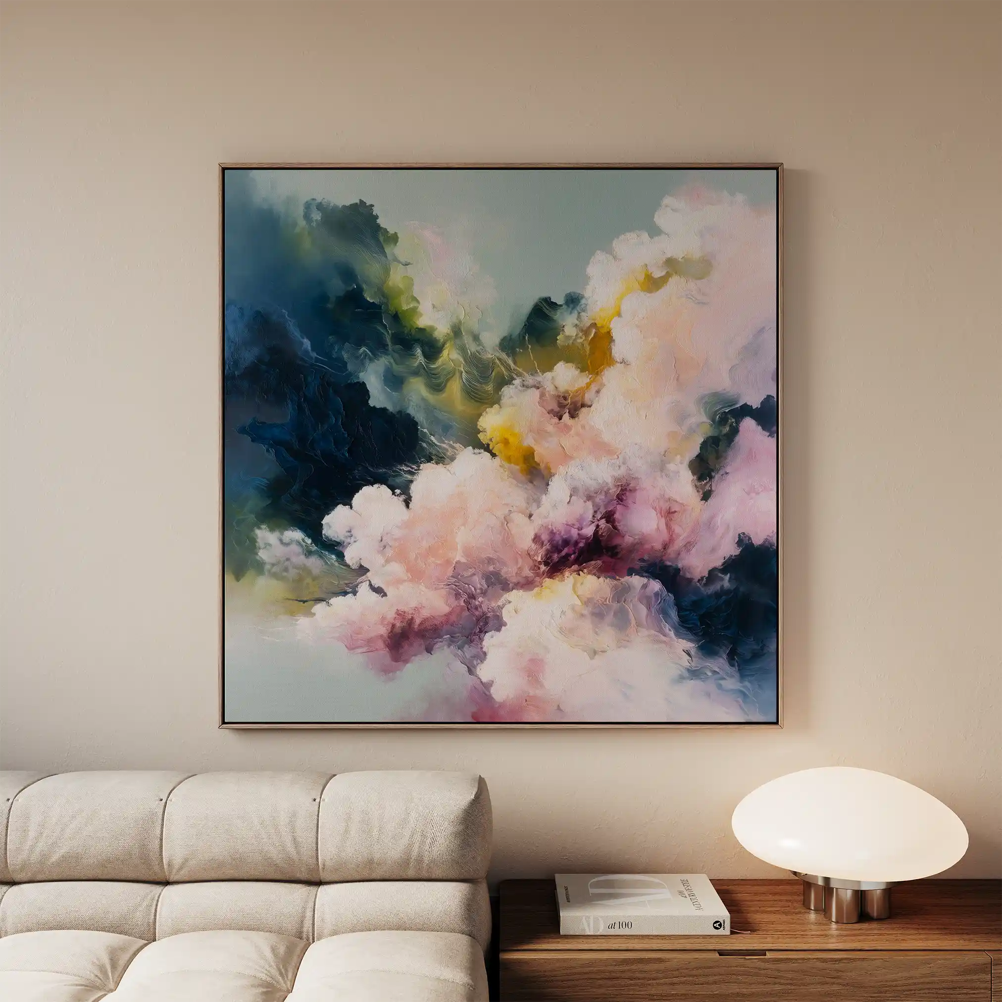 Abstract 1129 Canvas Art 60 x 60 cm / Black